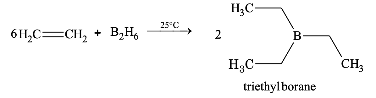 Addition of diborane (hydroboration)