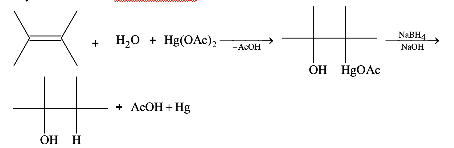 Oxymercuration demurcuration