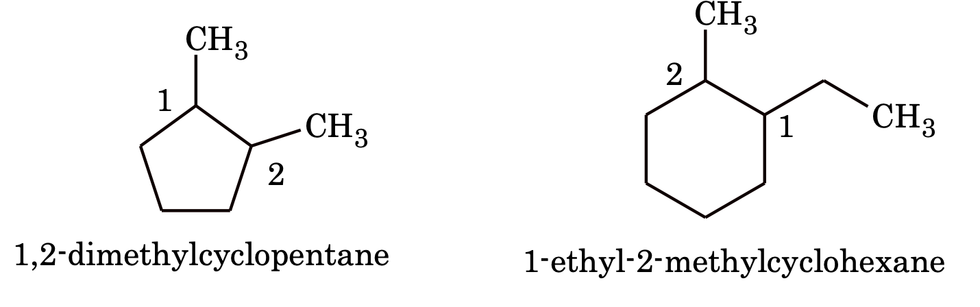 iupac nomenclature of alicyclic