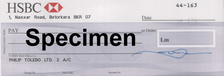 HSBE Cheque