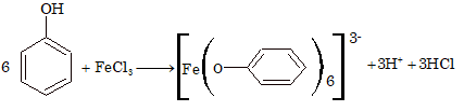 Reaction with FeCl3