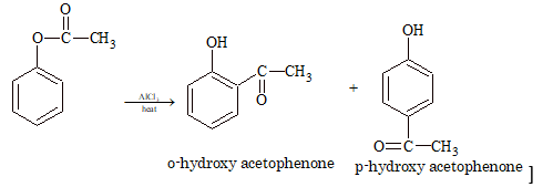 phenyl esters on treatment with anhydrous AlCl3 