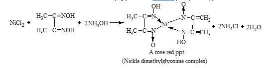 Nickel dimethylglyoxime complex