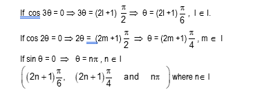general solutions of the equation sin 6θ = sin 4θ – sin 2θ are given by