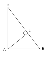 Let L be the foot of the perpendicular from A to the hypotenuse BC