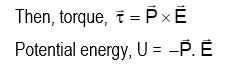 Dipole in a uniform electric field: