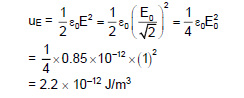 Average energy density is given by