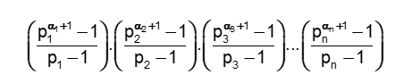 Sum of All the Divisors of n is given by