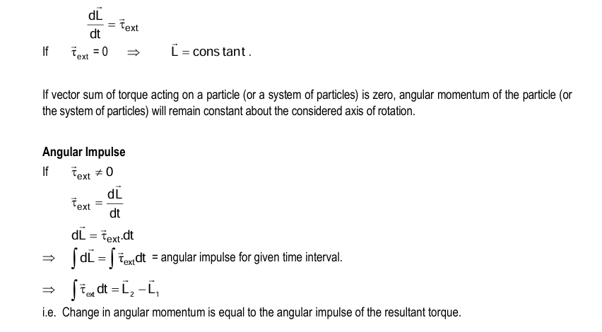 Conservation of angular momentum