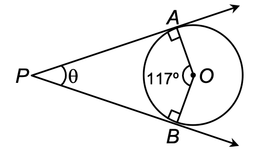 Two tangent lines PA and PB are drawn from P to the circle
