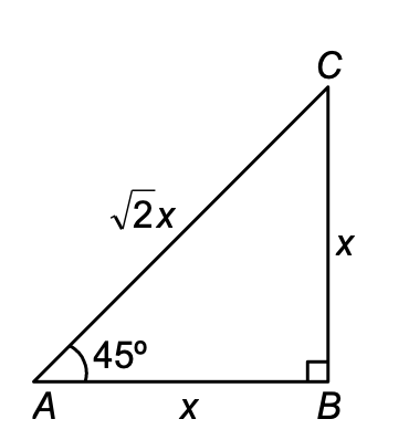 TRIGONOMETRIC RATIOS OF 45º