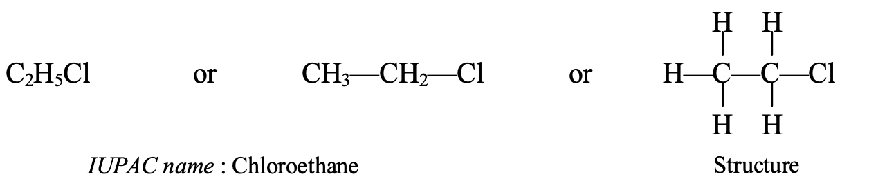Naming of C2H5Cl