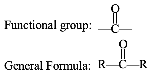 Ketones are the carbon compounds 