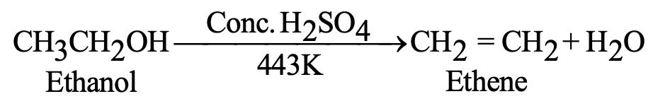ethanoic acid in presence of concentrated sulphuric acid