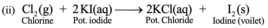 KI and liberates I2 gas