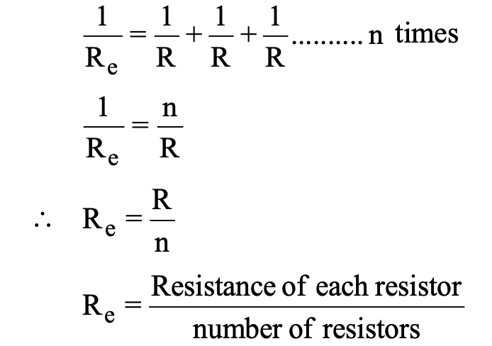 resistances connected 