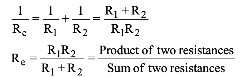 resistances R1 and R2