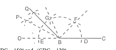 To Construct an Angle of 150°: