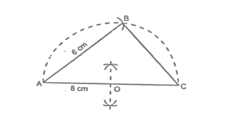 hypotenuse measures 8 cm and one side is 6 cm.