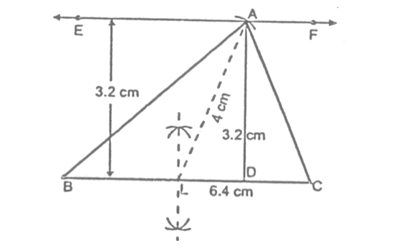 ΔABC in which BC = 6.4 cm, 