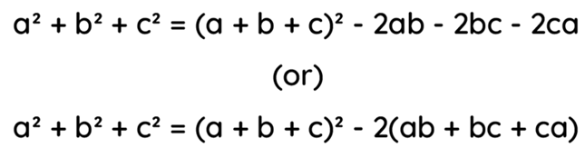 a2+b2+c2 Formula