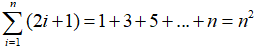 Sum of n odd natural number Formulas