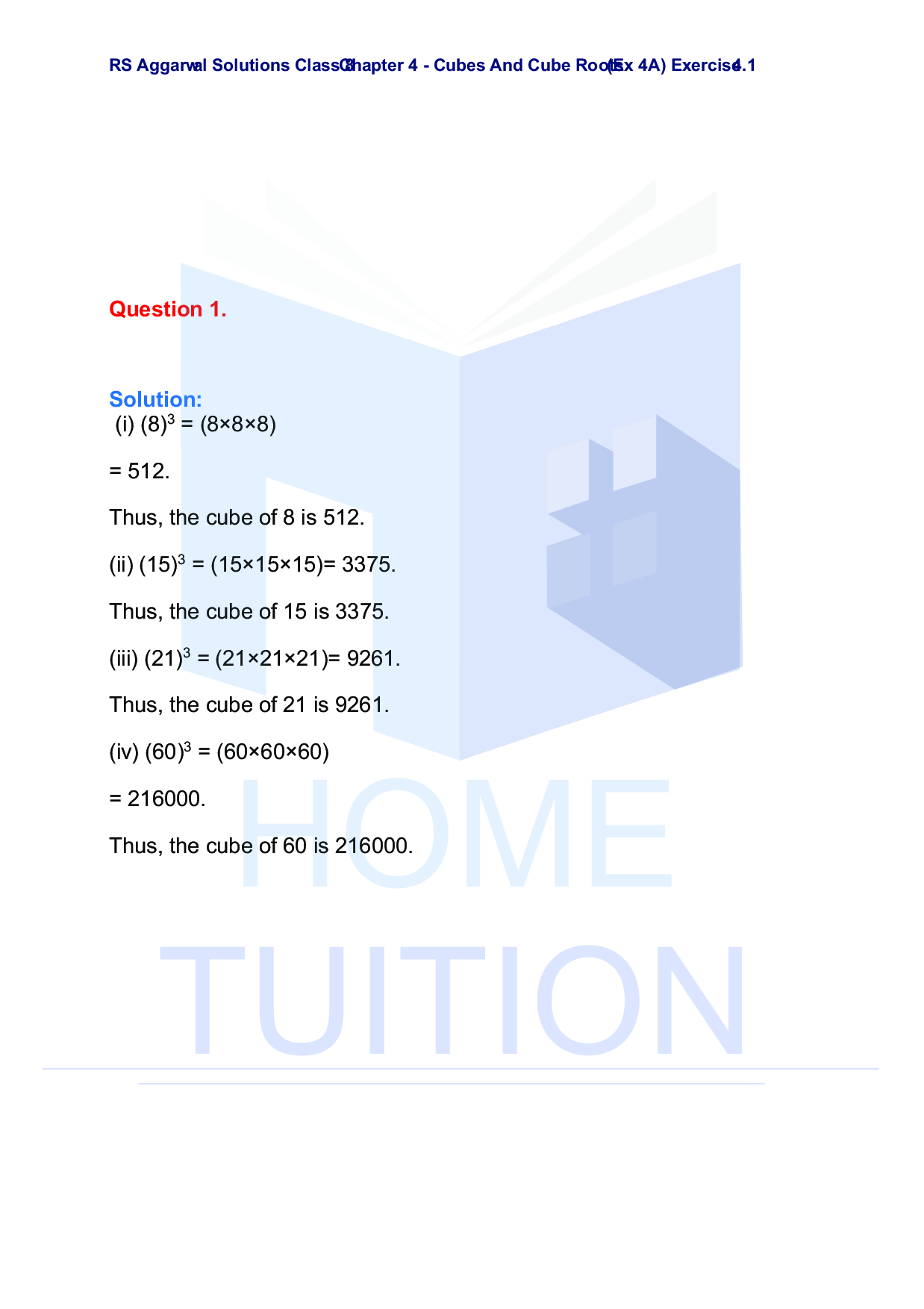 Chapter-4 Cubes and Cube Roots