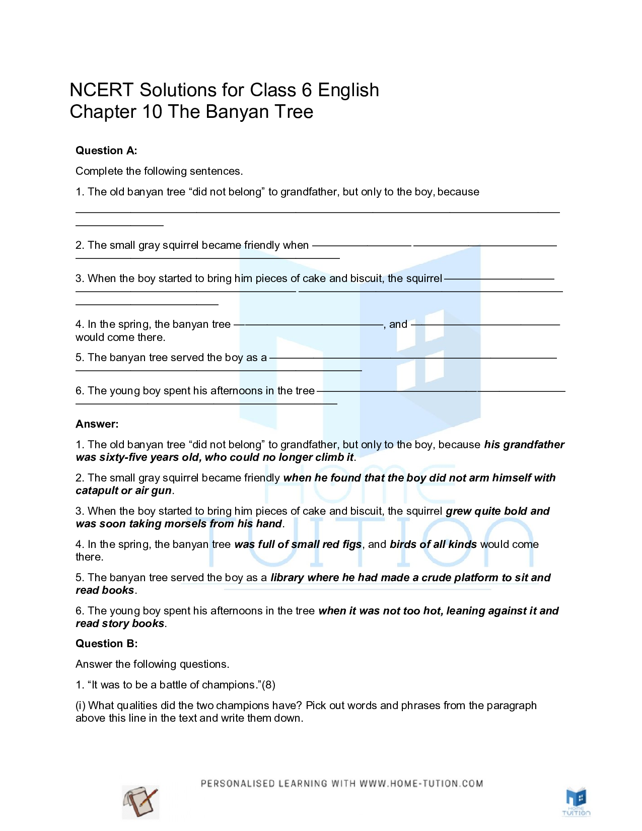 Chapter 10 The Banyan Tree