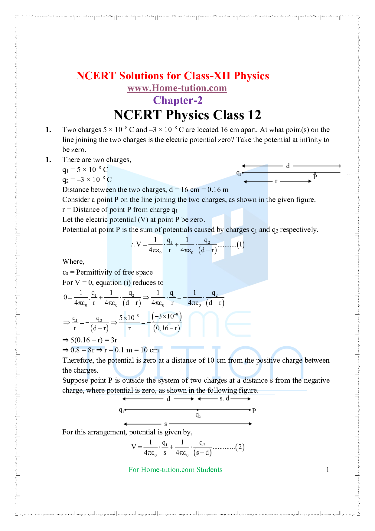 Chapter 2 Electrostatic Potential and Capacitance