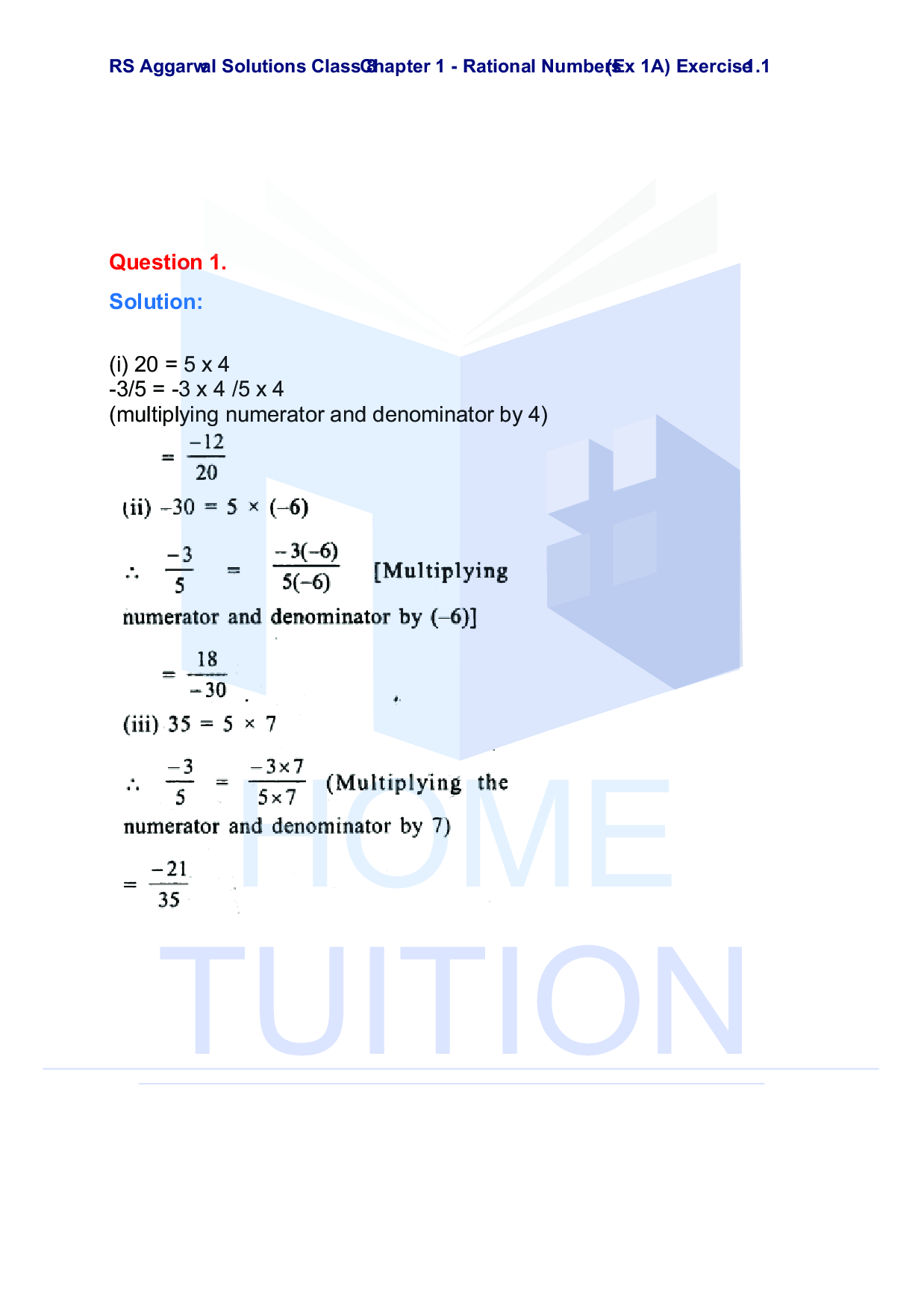 Chapter-1 Rational Numbers