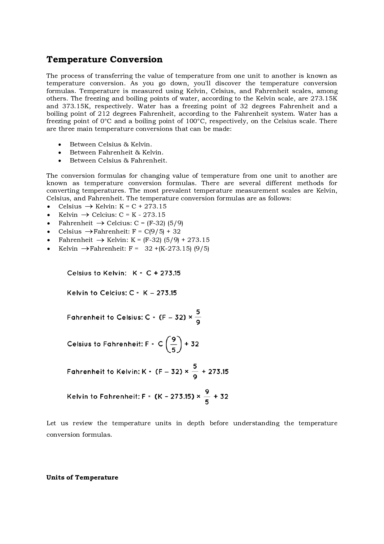 Temperature Conversion