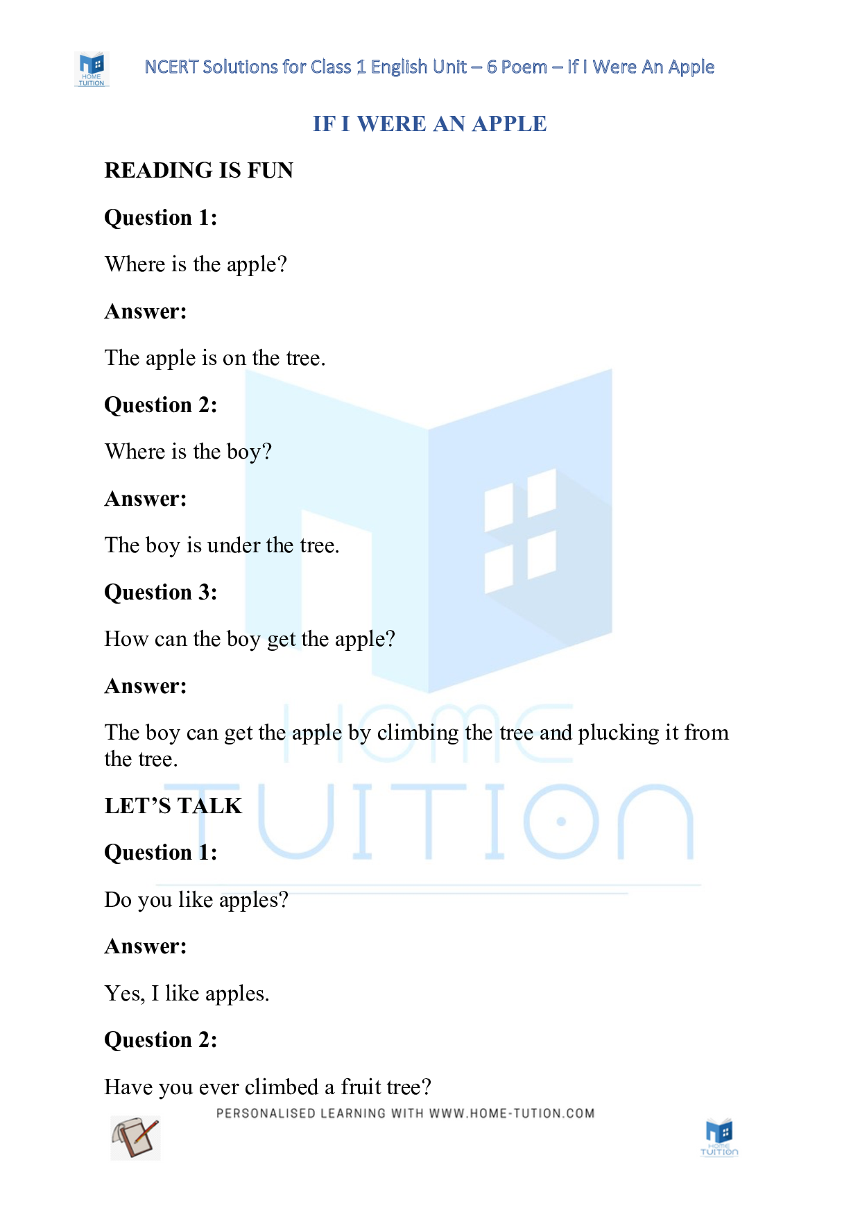 ncert-solutions-for-class-1-english-unit-6-poem-if-i-were-an-apple