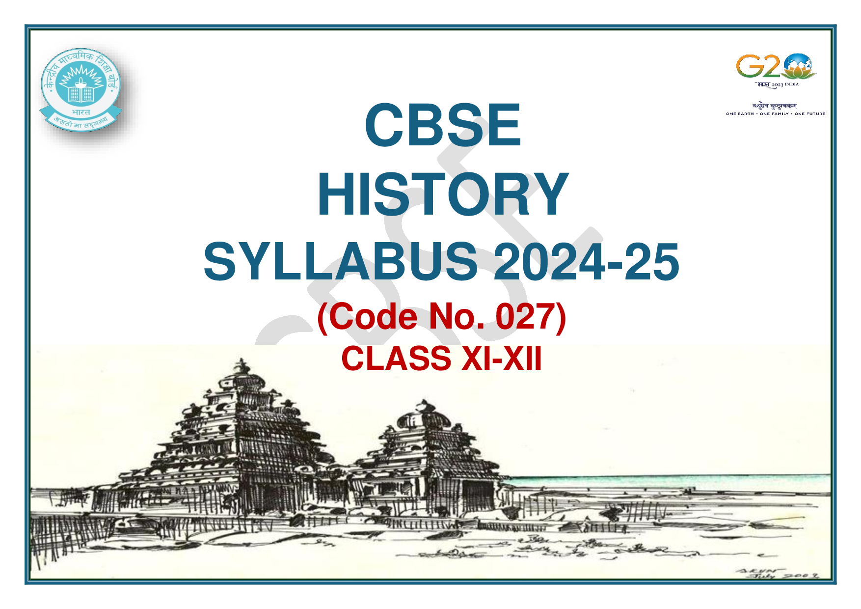 CBSE Class 12 History Syllabus 