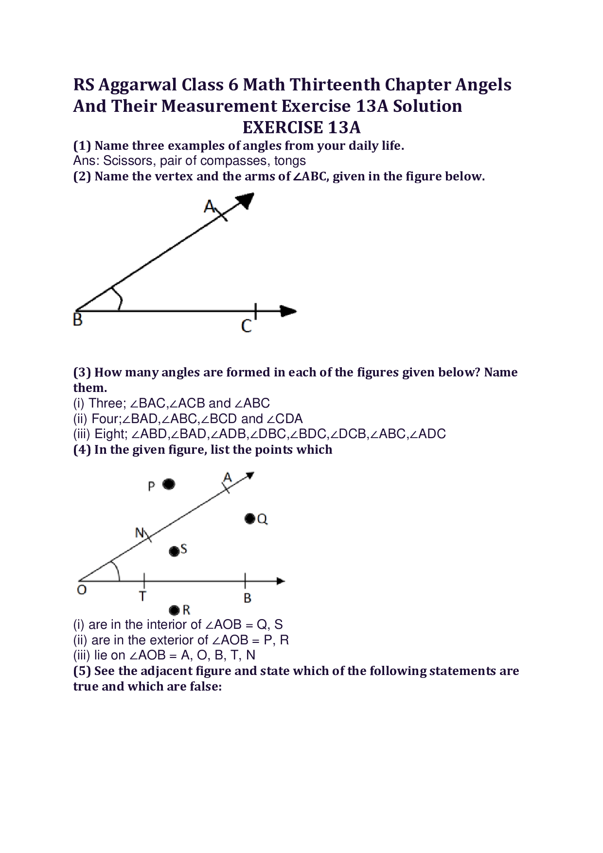 Chapter-13 Angles and Their Measurement