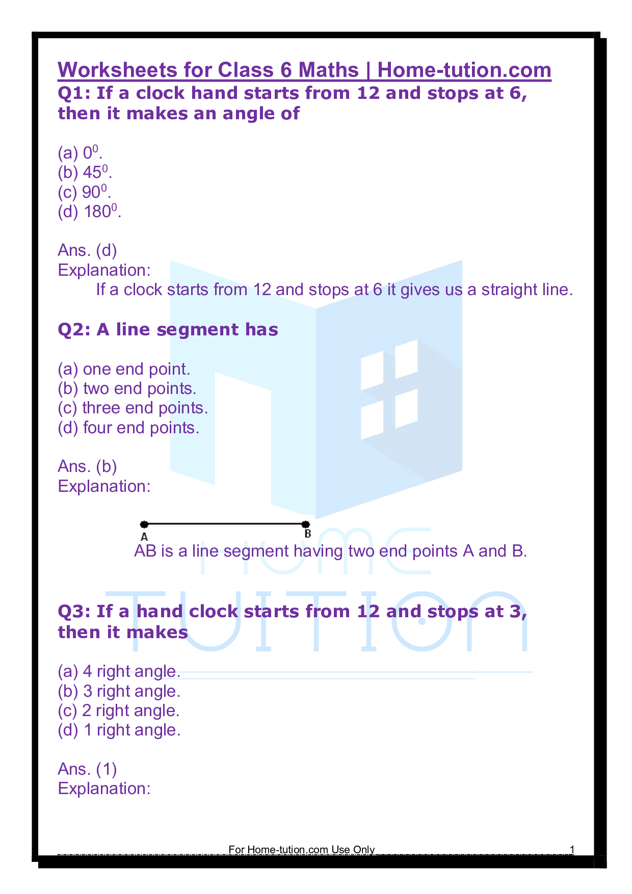 Questions for Chapter 5 Understanding Elementary Shapes