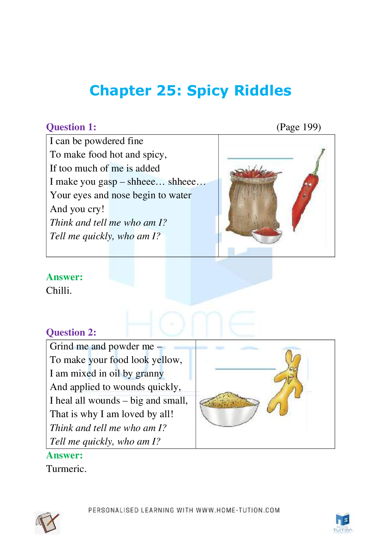 NCERT Class 4 EVS Chapter-25 Spicy Riddles