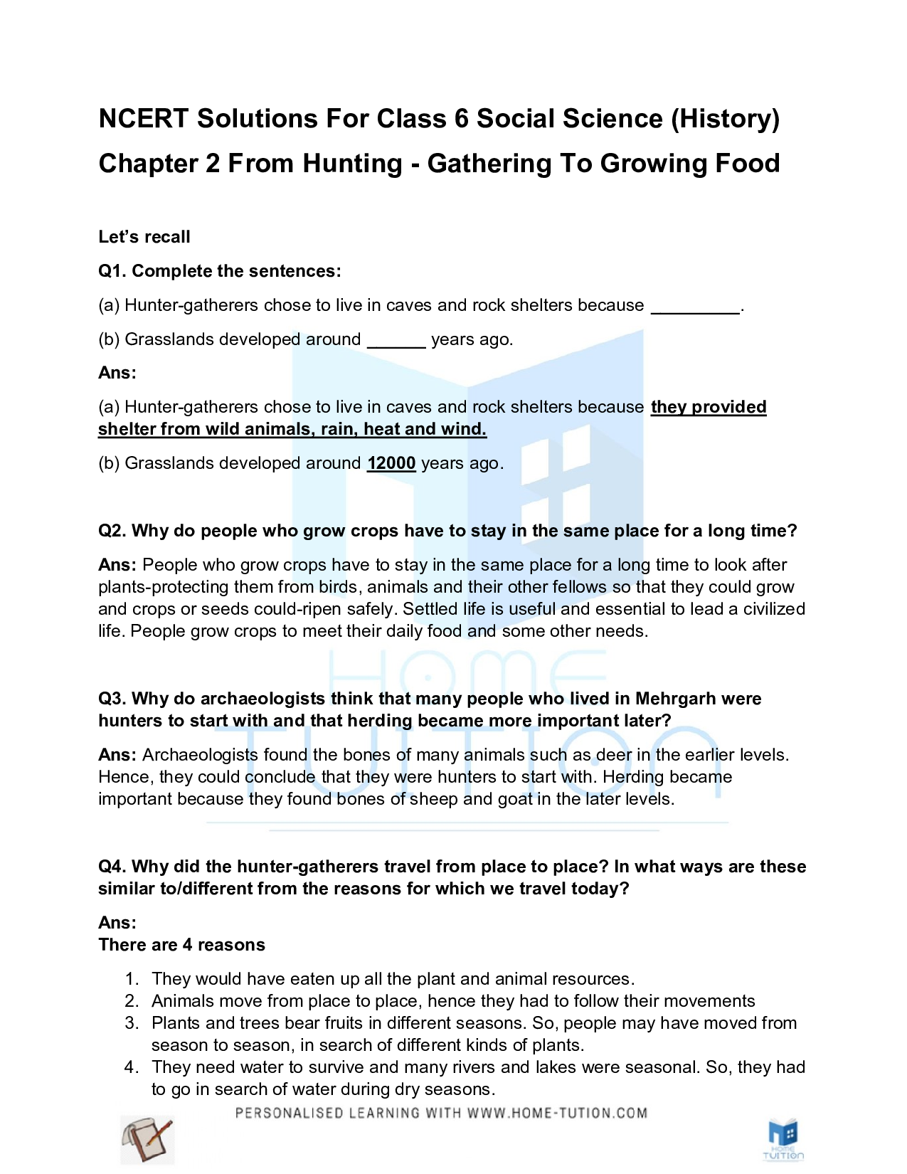Chapter 2 From Hunting – Gathering to Growing Food