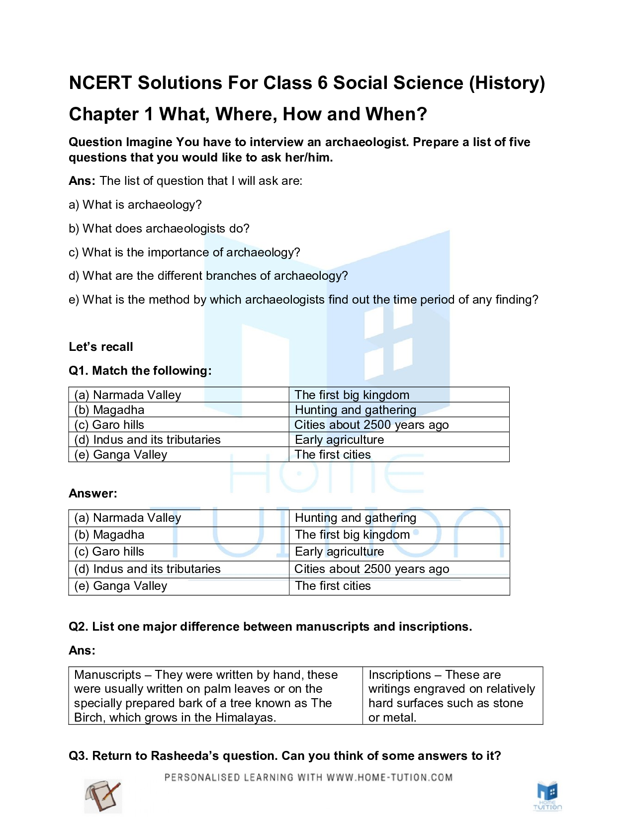 Chapter 1 What, Where How and When?