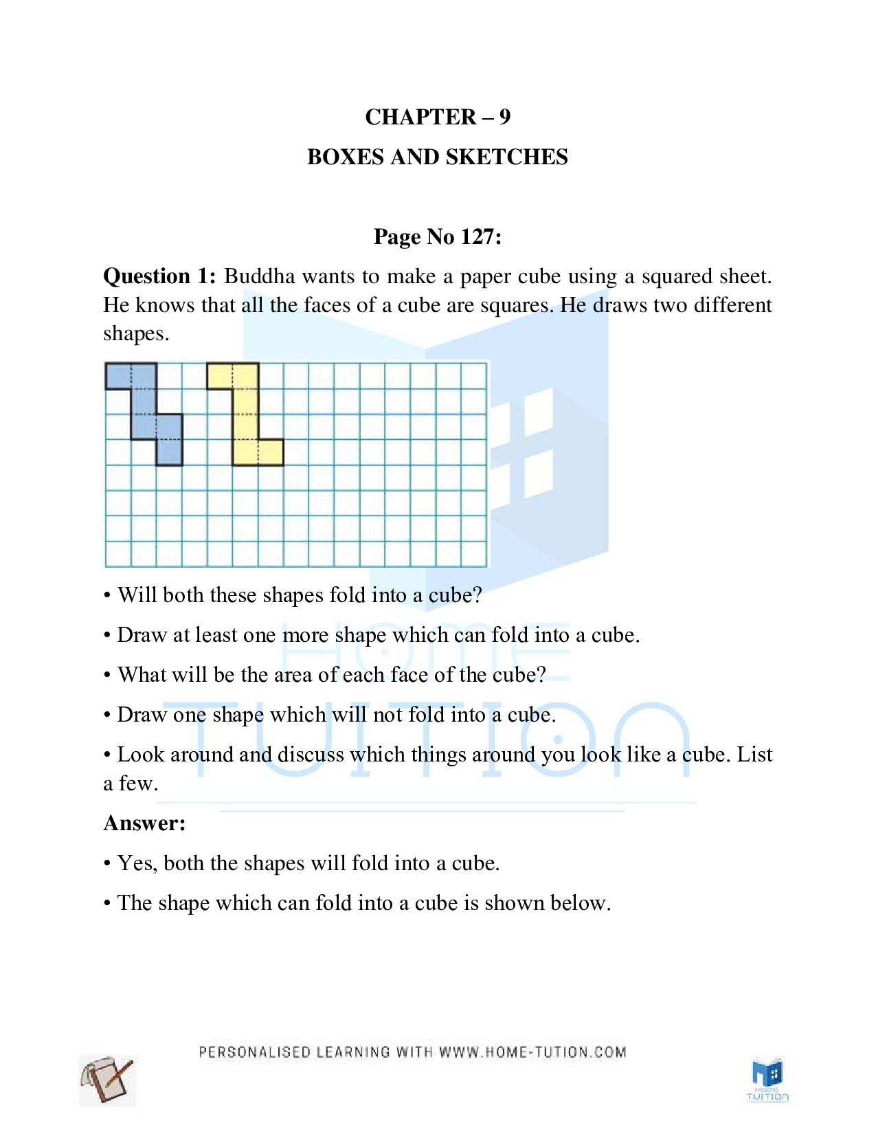 NCERT Class 5 Maths Chapter 9 Boxes And Sketches