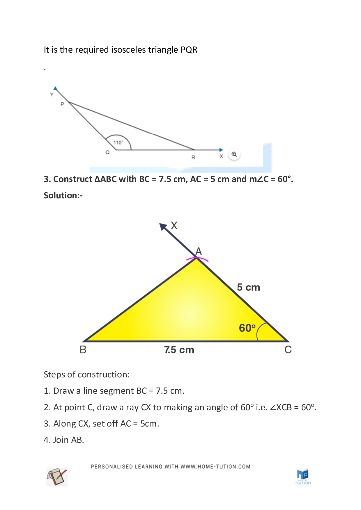 Class 7 Maths Chapter 10 Practical Geometry