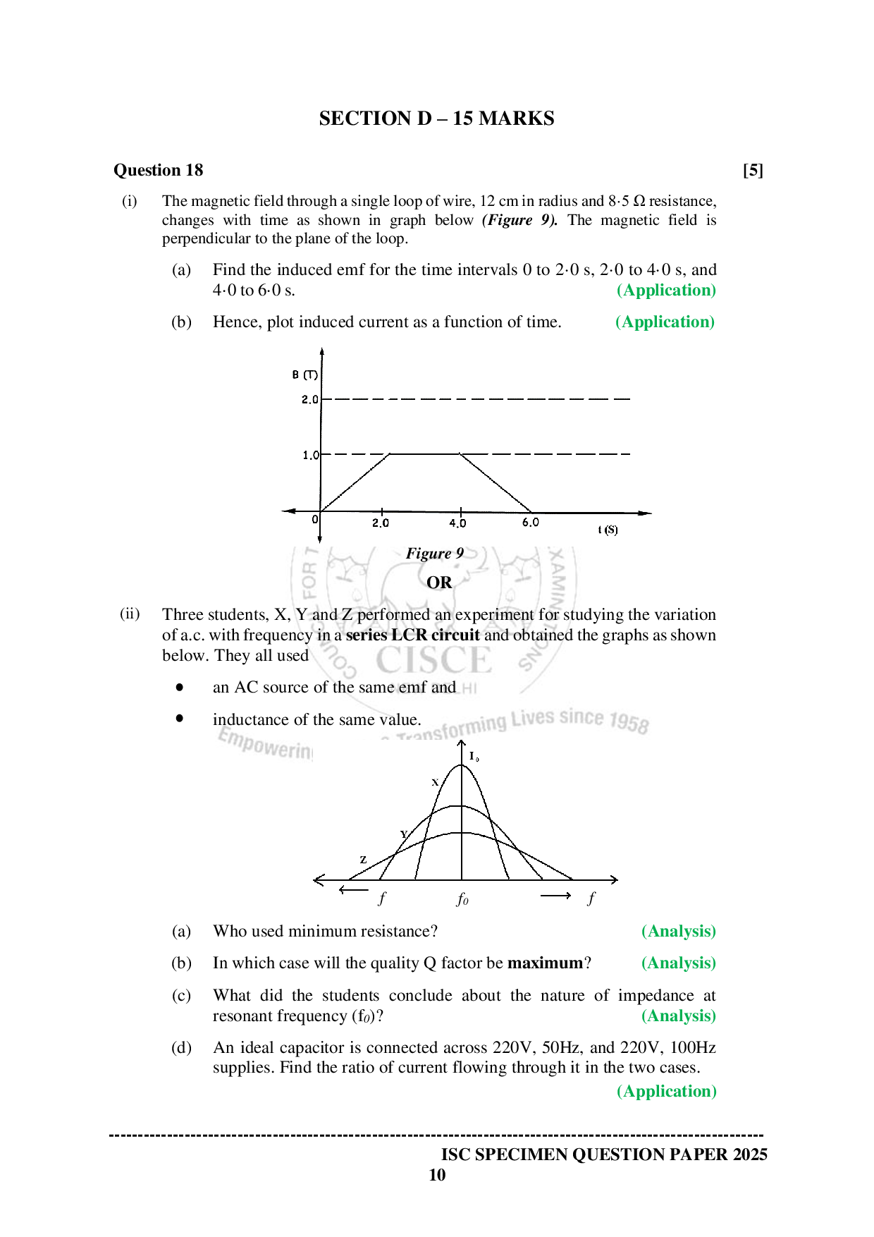 ISE Sample paper for Physics 