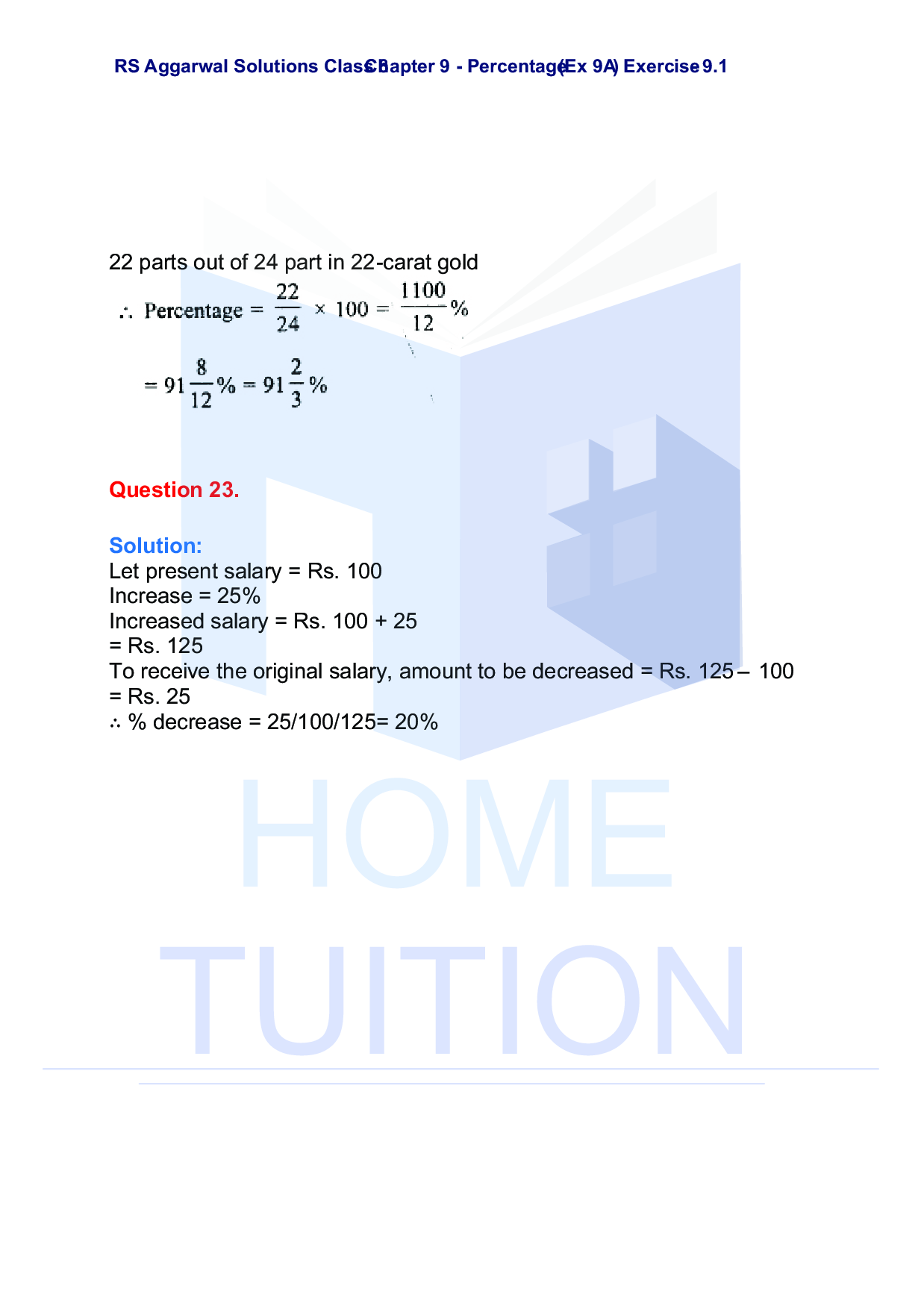 Chapter-9 Percentage