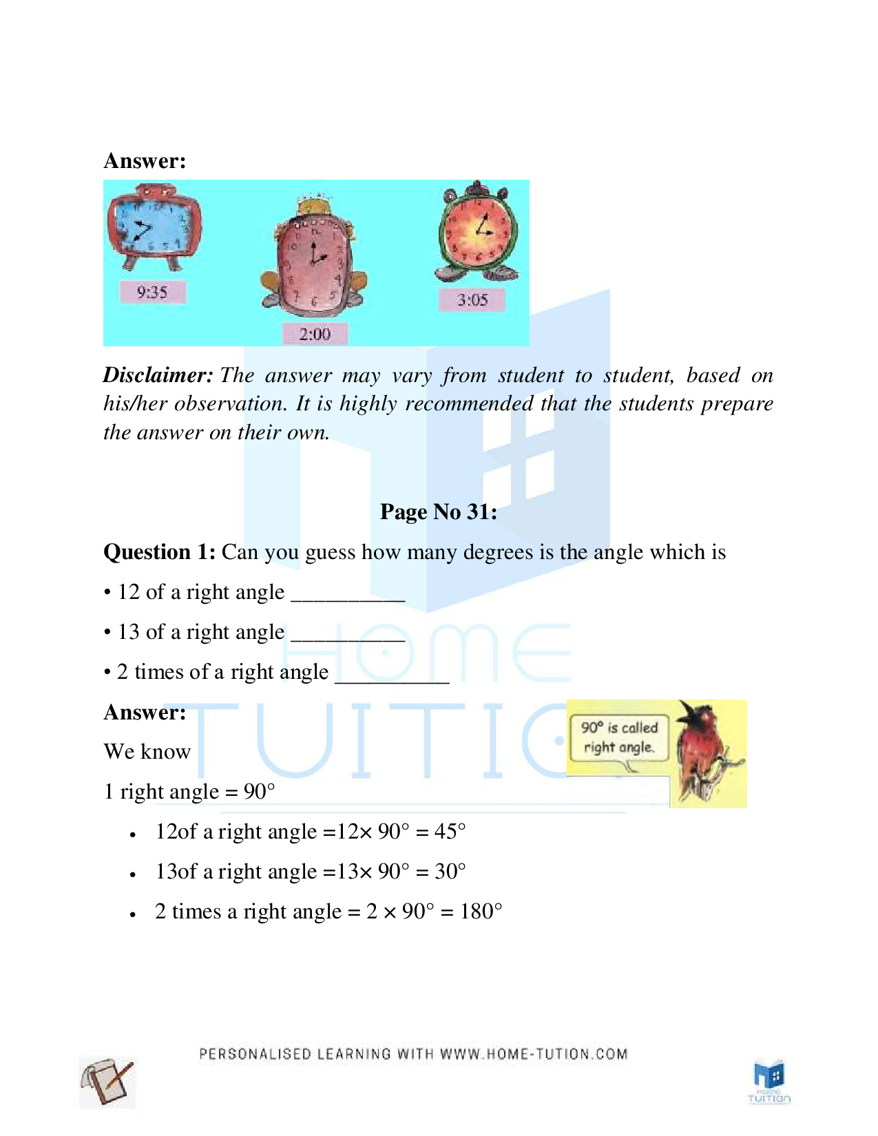 NCERT Class 5 Maths Chapter 2 Shapes And Angles