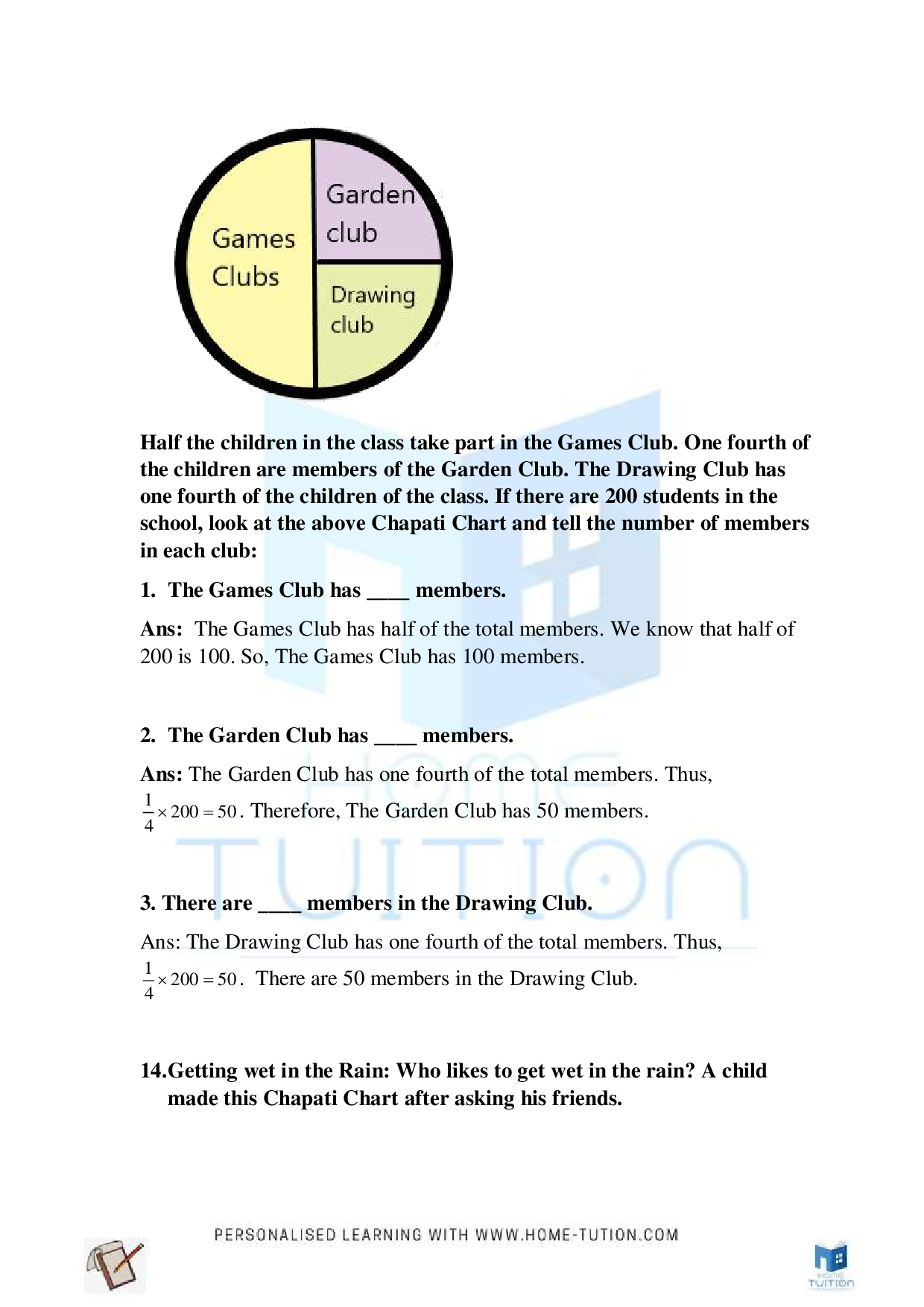 NCERT Class 4 Maths Chapter-14 Smart Charts