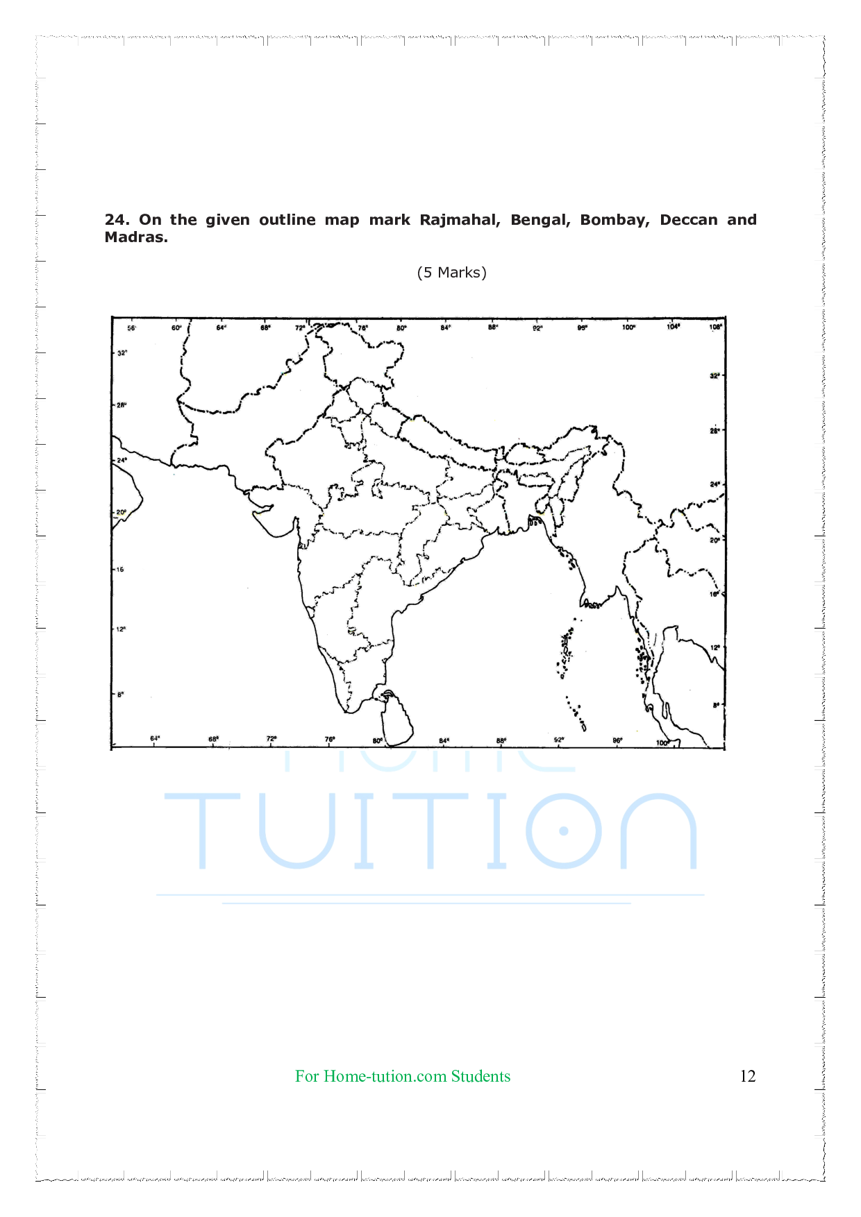 CBSE Questions for Chapter 10 Colonialism and the Countryside: Explores