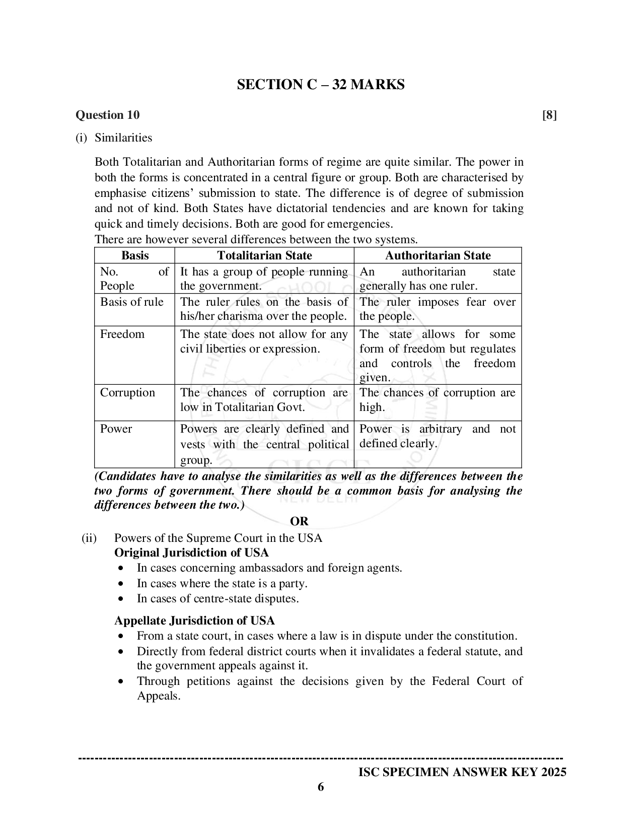 ISE Sample paper for Political Science