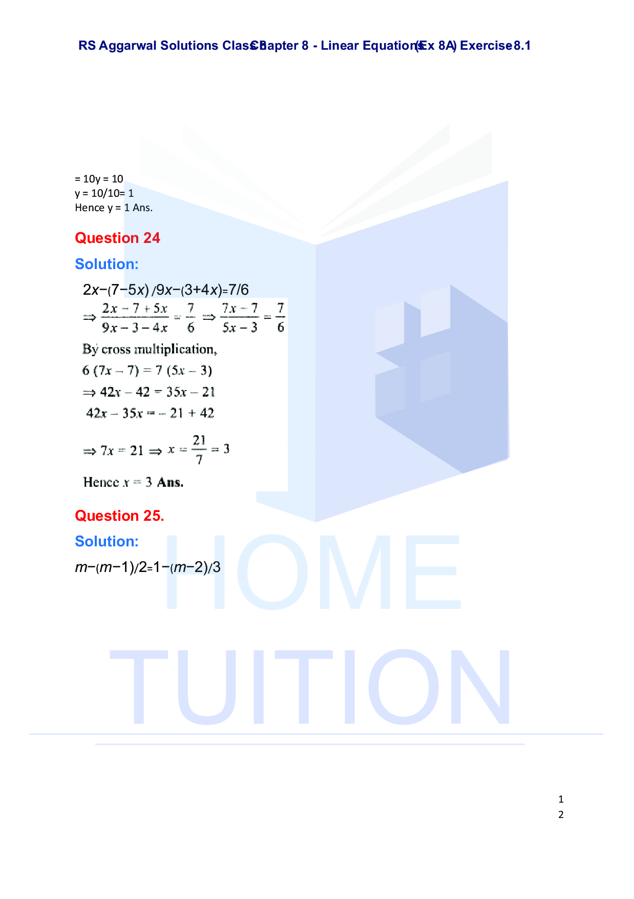 Chapter-8 Linear Equations