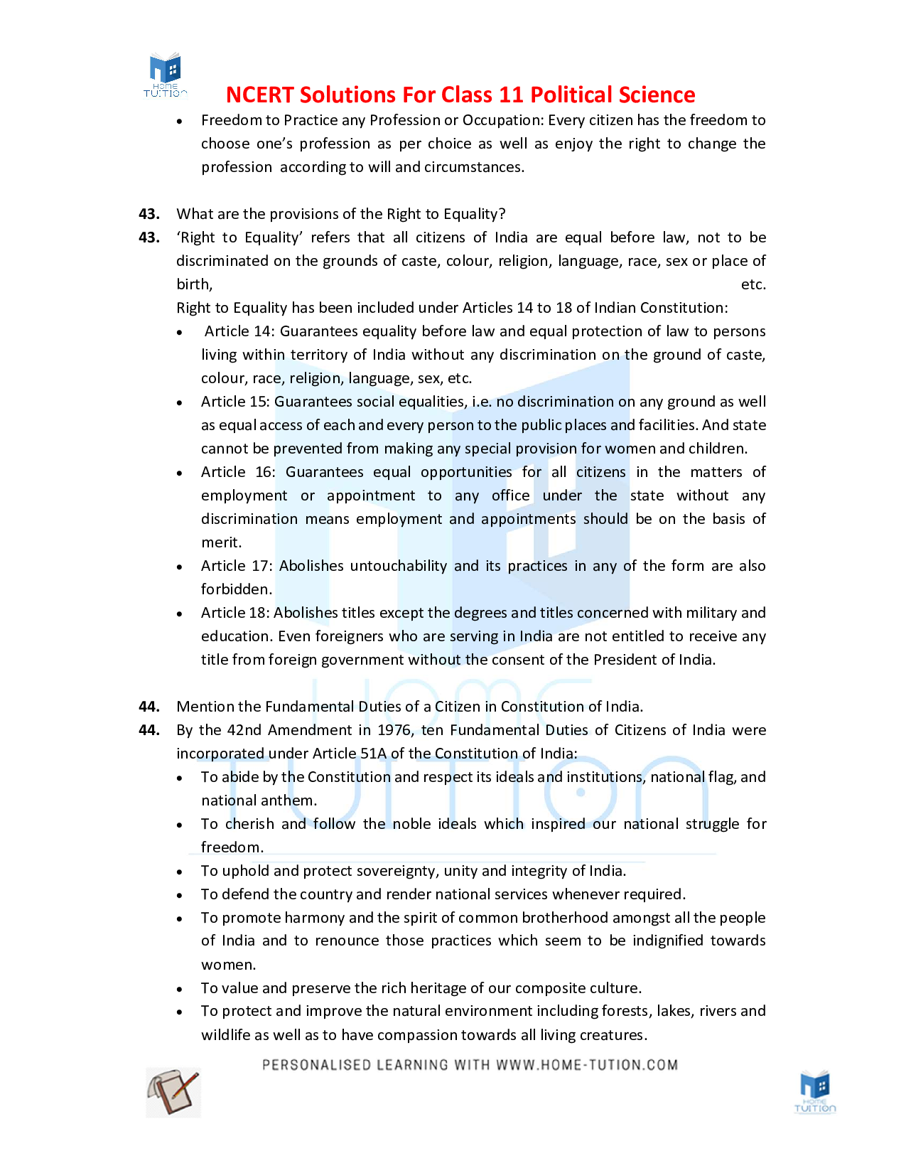 Chapter 2 Rights and Duties in the Indian Constitution
