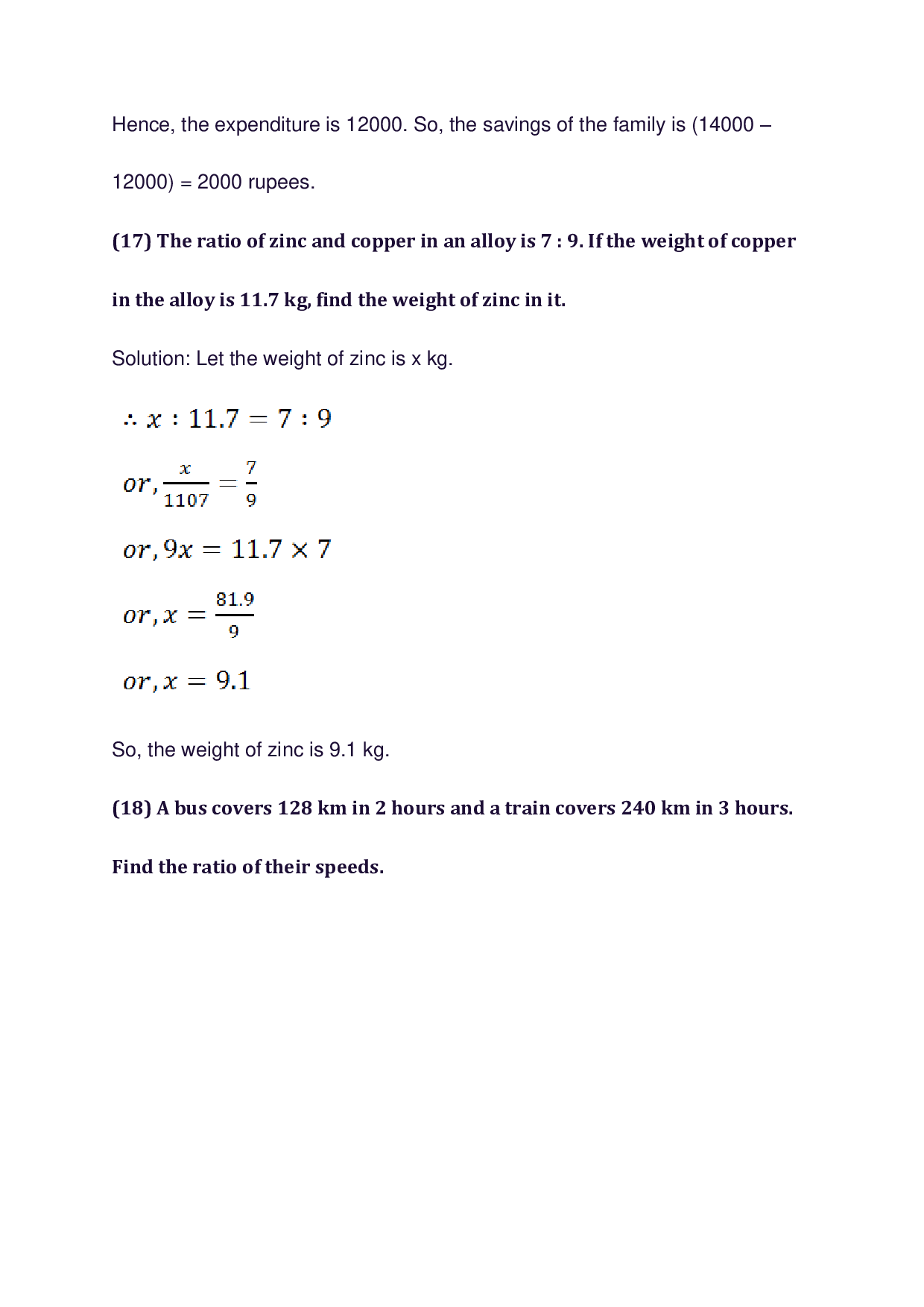 Chapter-10 Ratio, Proportion and Unitary Method