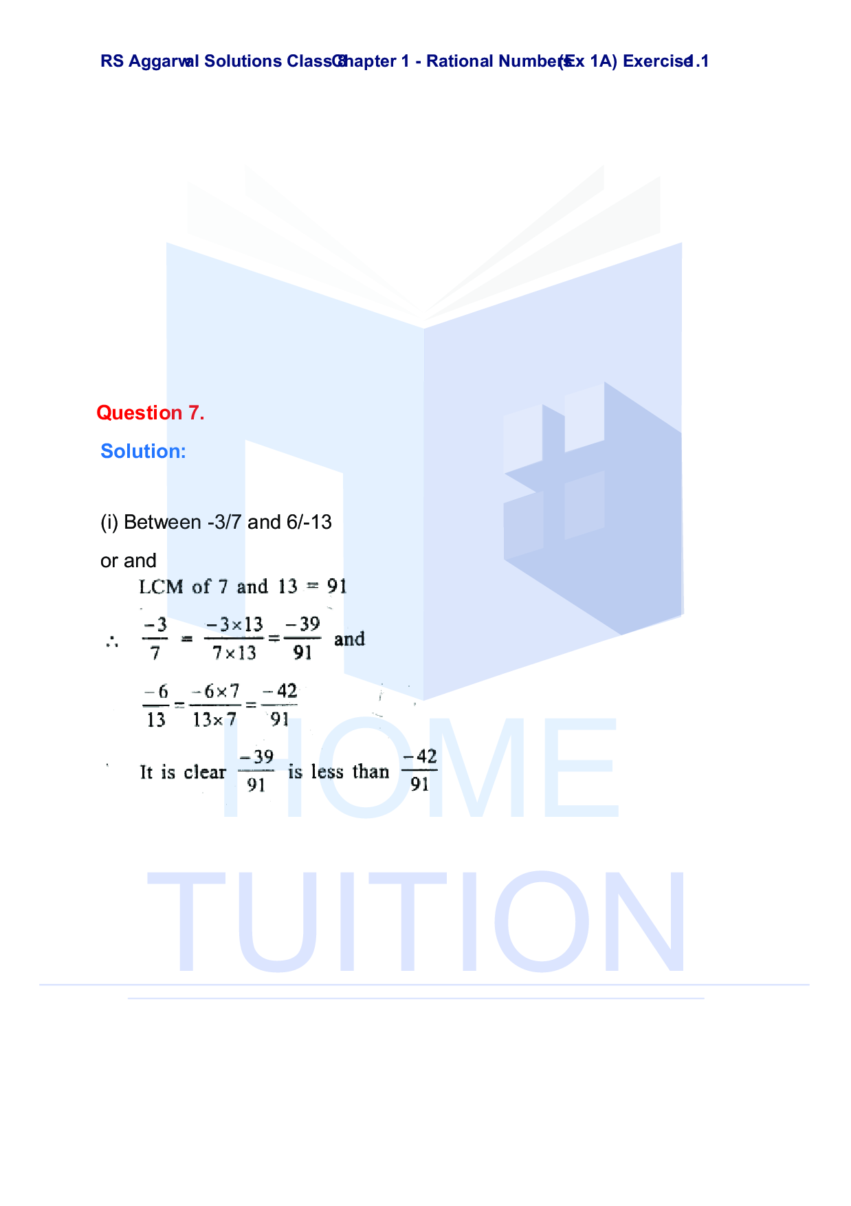 Chapter-1 Rational Numbers